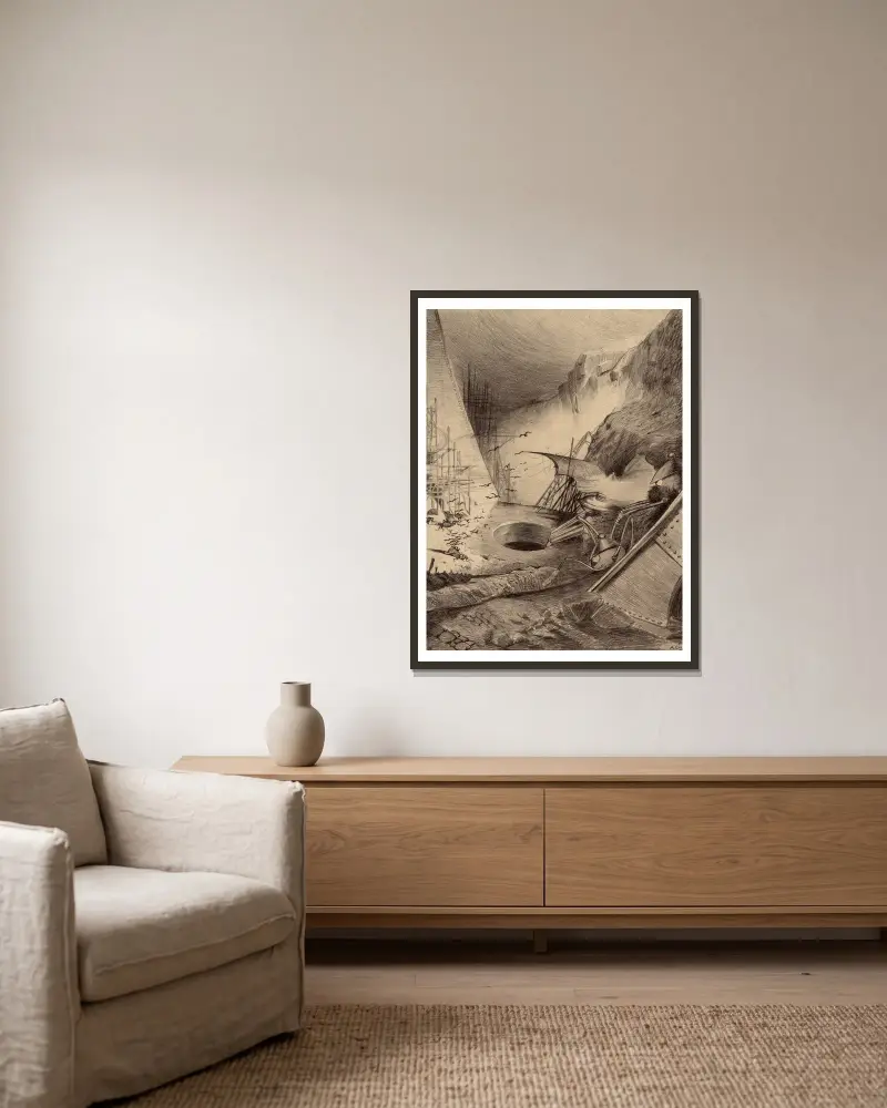 Tote Marsianer von Henrique Alvim Corrêa gerahmt an einer Wand