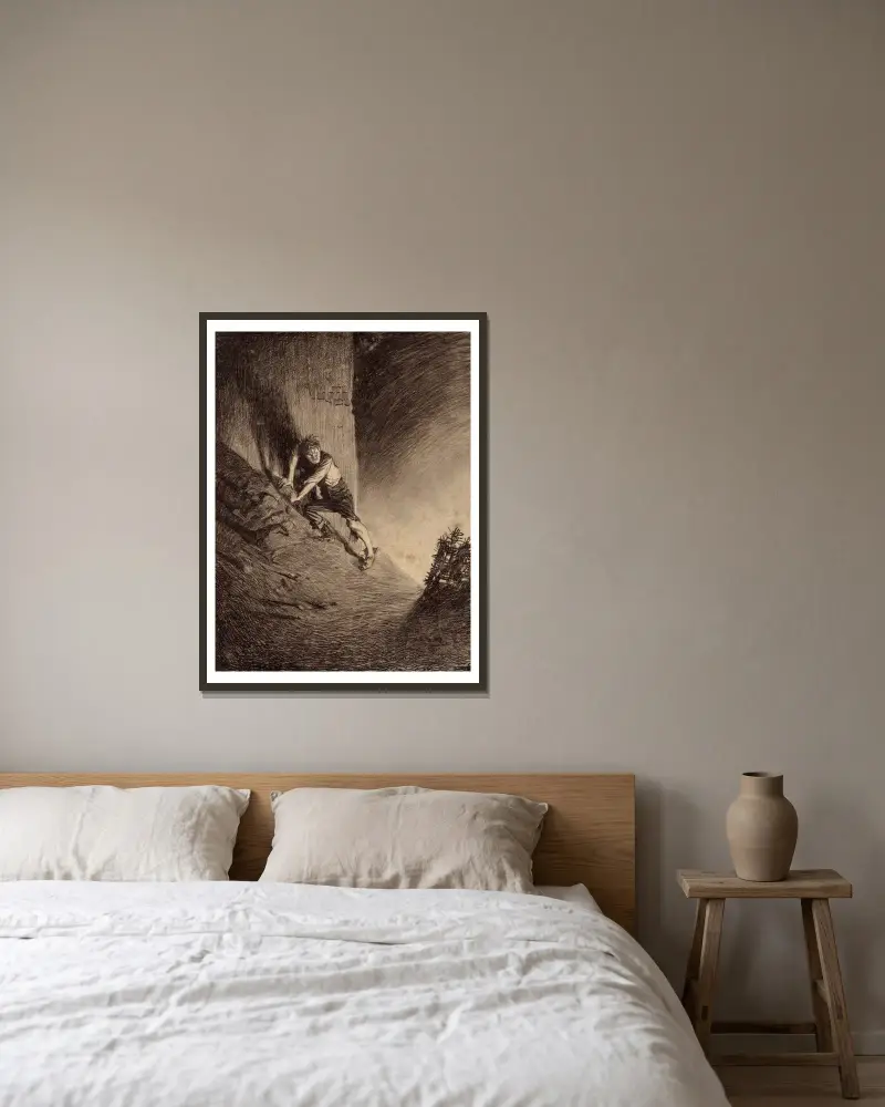 Vyděšený člověk, Henrique Alvim Corrêa v rámu na stěně