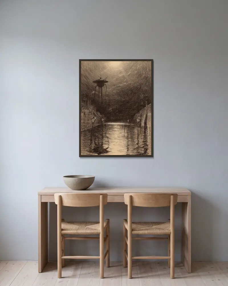 Marsianský stroj nad Temží, Henrique Alvim Corrêa v rámu na stěně