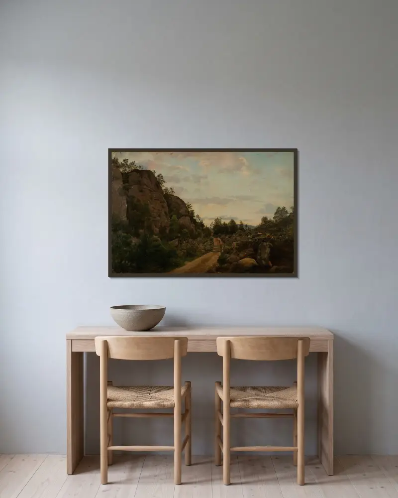 Frøislandsveien, Mandal av Amaldus Nielsen inramad på en vägg