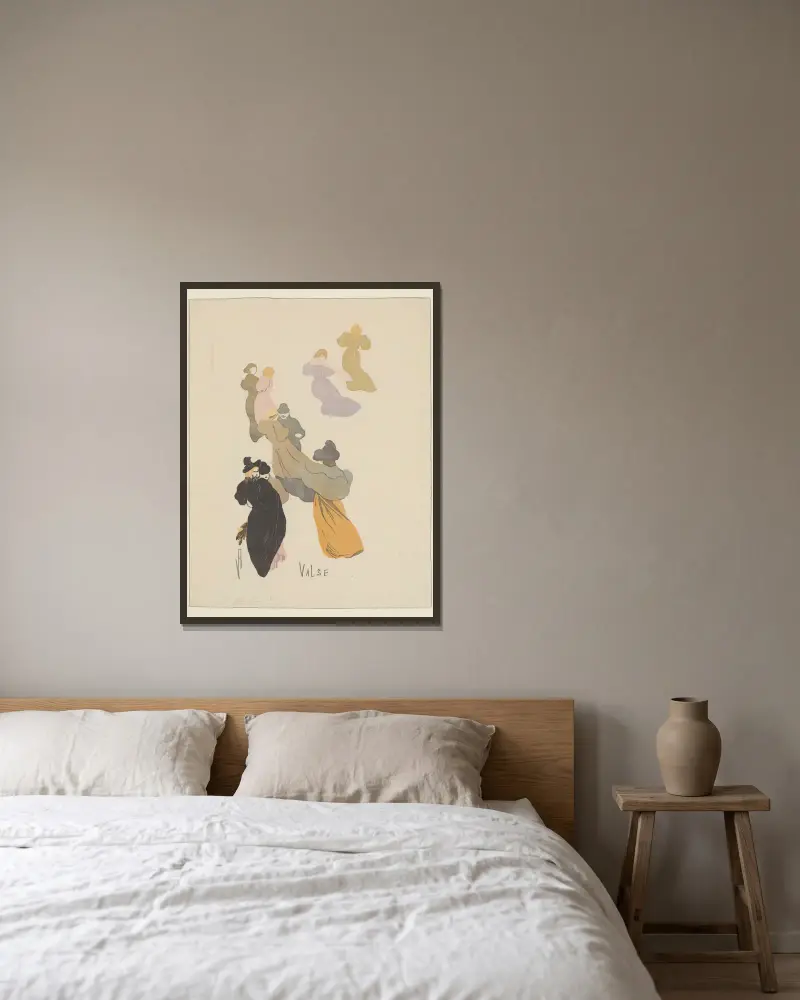Valse av Amédée Joyau inramad på en vägg