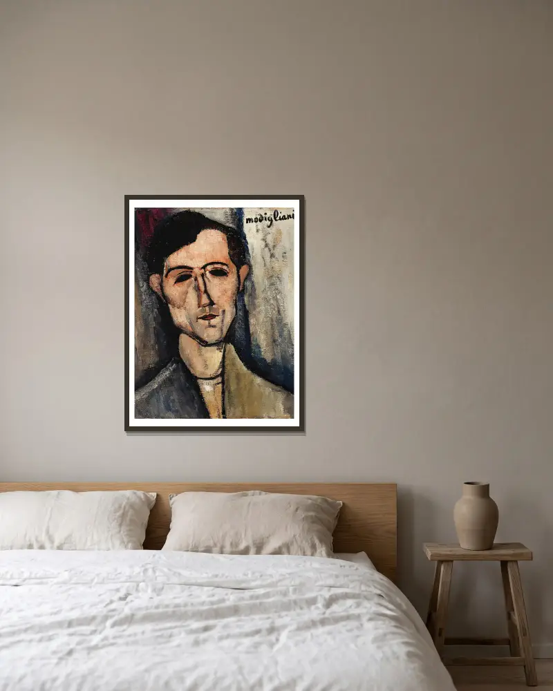 Mężczyzna, Amedeo Modigliani w ramie na ścianie