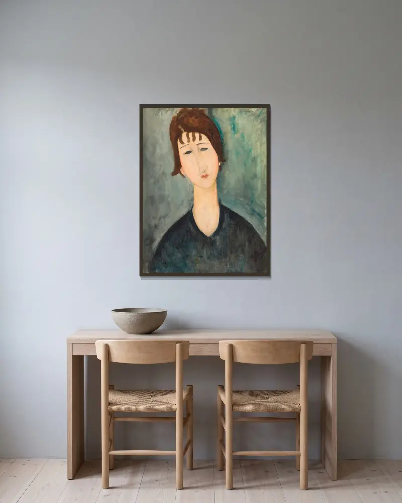Kobieta, Amedeo Modigliani w ramie na ścianie