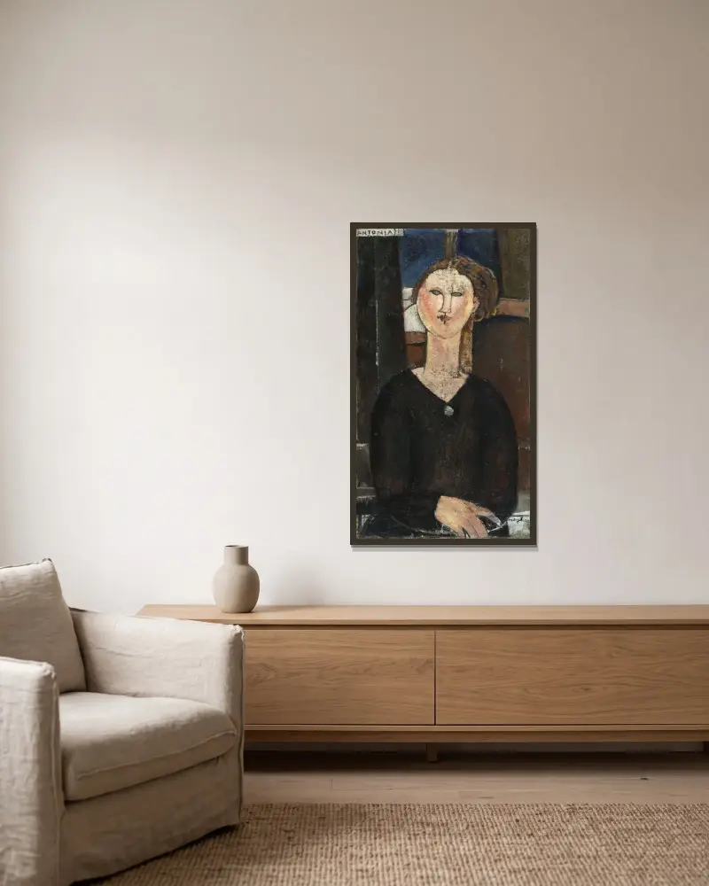 Antonia, Amedeo Modigliani w ramie na ścianie