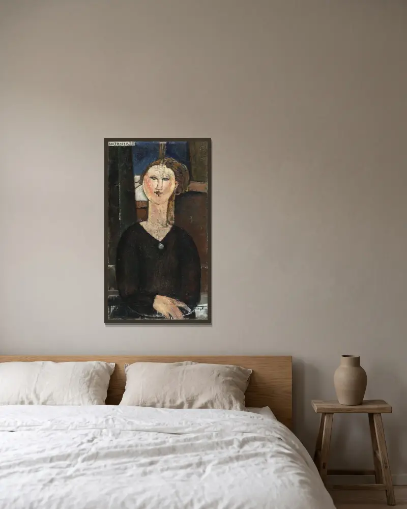 Antonia, Amedeo Modigliani w ramie na ścianie