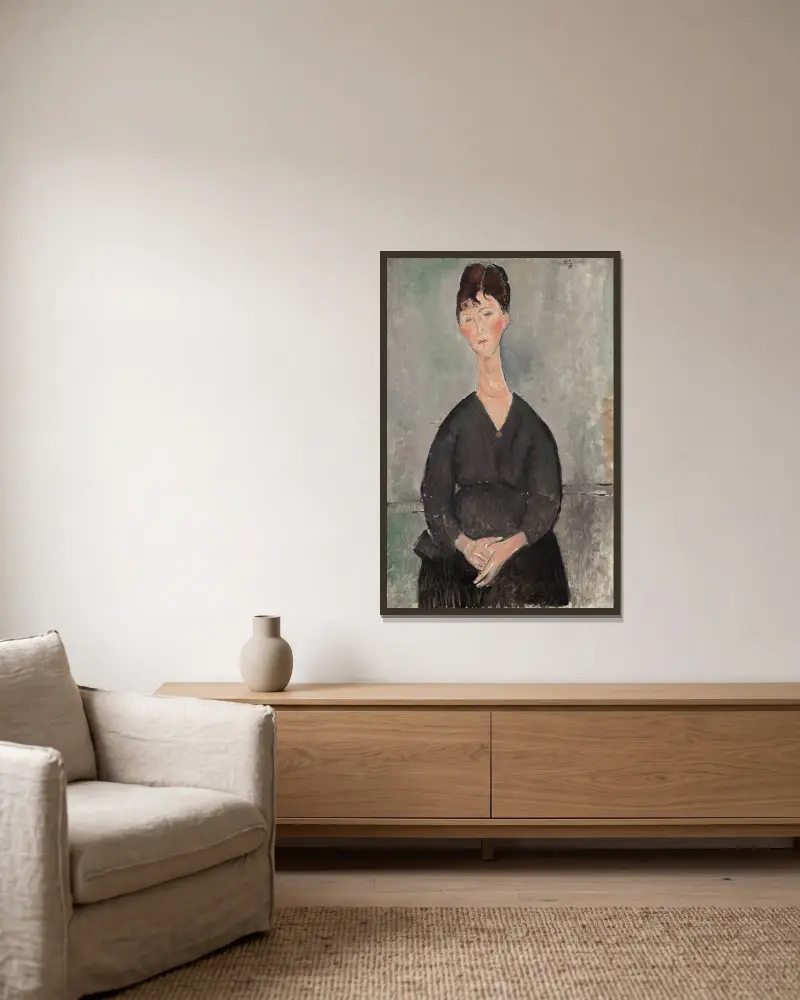Café Singer, Amedeo Modigliani v rámu na stěně