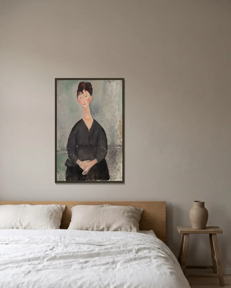 Café Singer, Amedeo Modigliani v rámu na stěně
