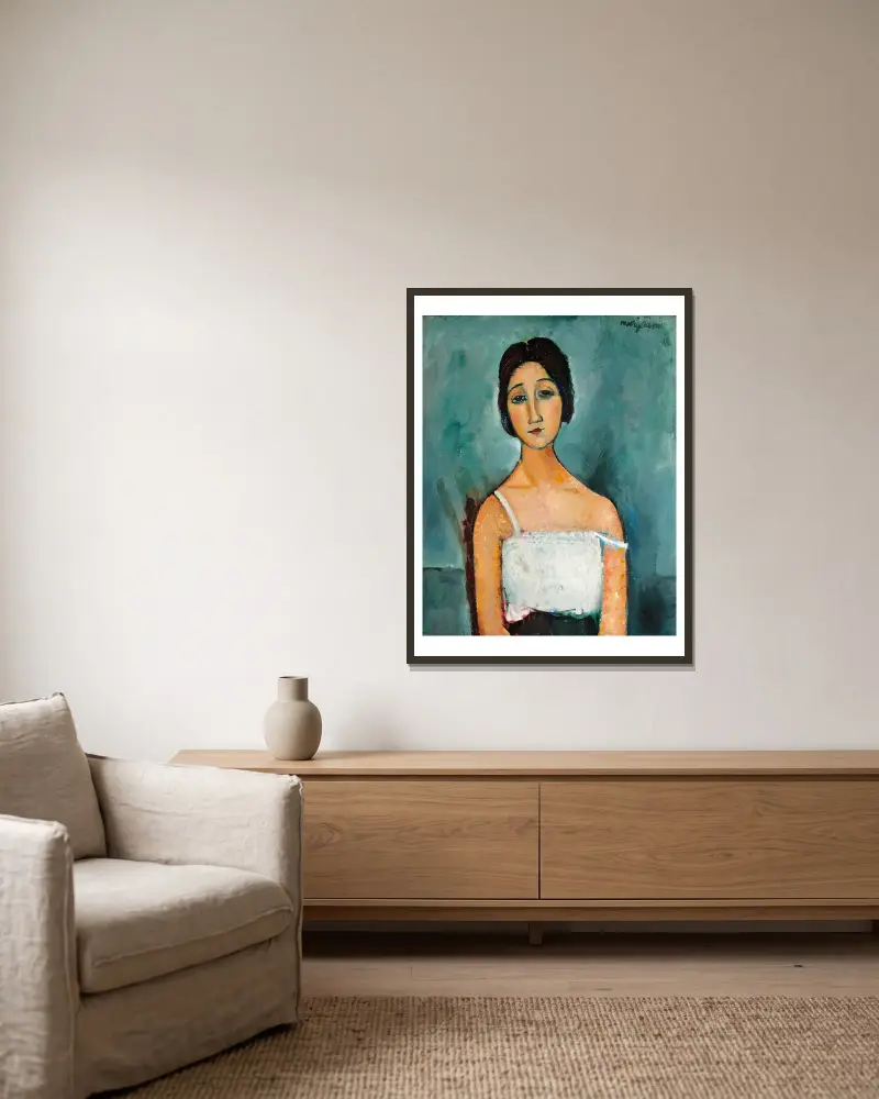 Christina, Amedeo Modigliani v rámu na stěně