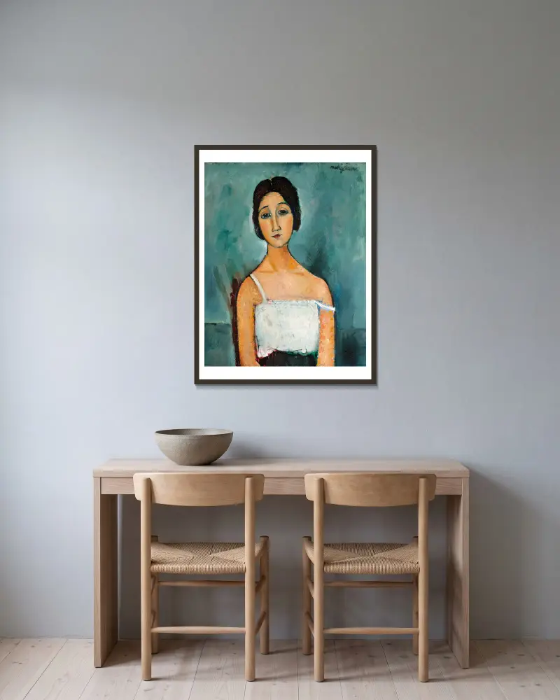 Christina, Amedeo Modigliani v rámu na stěně