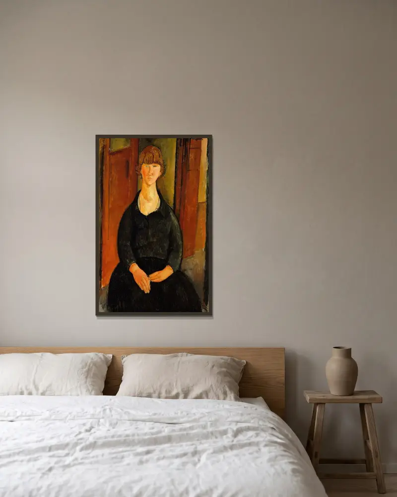 Květinářka, Amedeo Modigliani v rámu na stěně