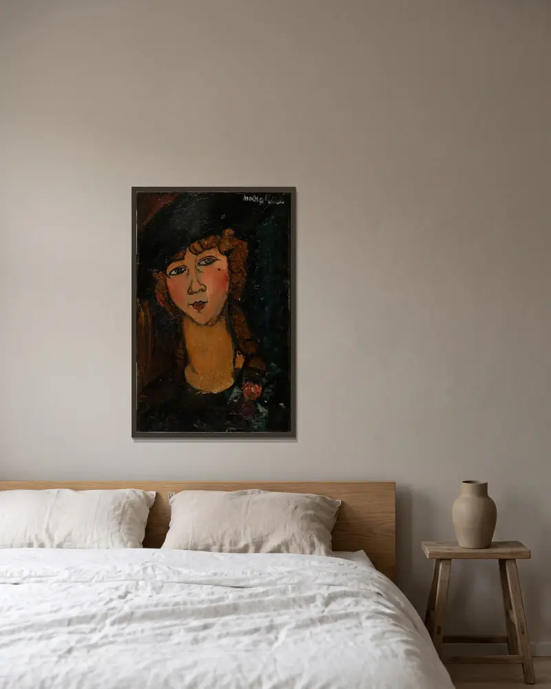 Lolotte, Amedeo Modigliani v rámu na stěně