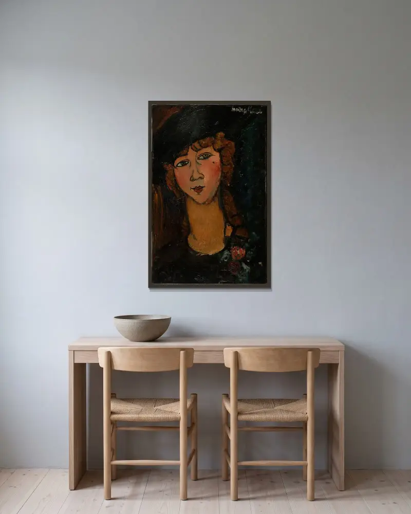 Lolotte, Amedeo Modigliani v rámu na stěně