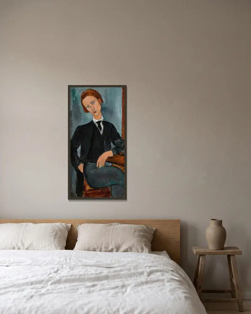 Portrét Baranowského, Amedeo Modigliani v rámu na stěně