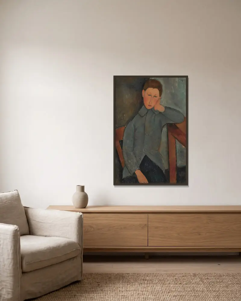 Chłopiec, Amedeo Modigliani w ramie na ścianie