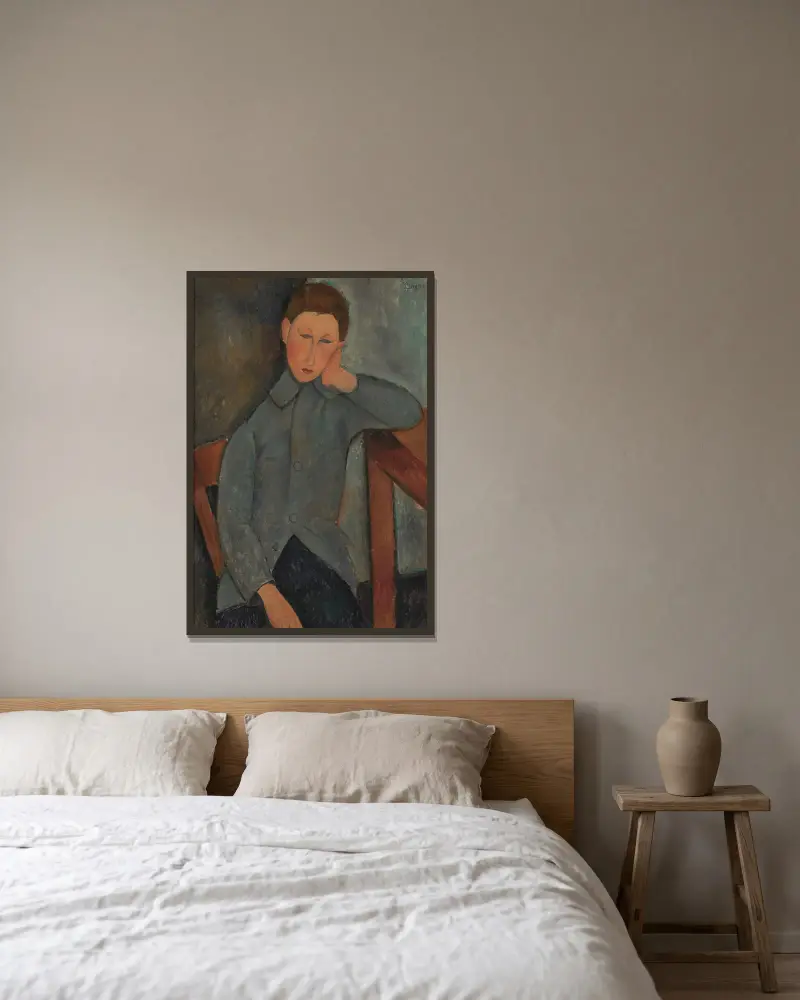 Chłopiec, Amedeo Modigliani w ramie na ścianie