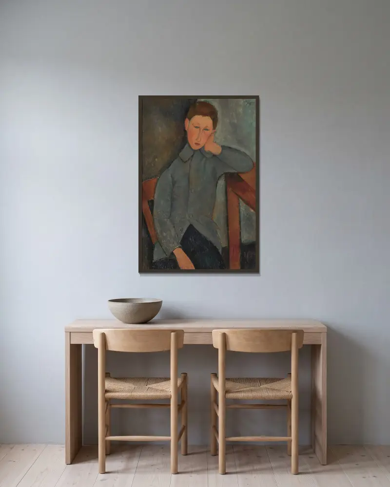 Chłopiec, Amedeo Modigliani w ramie na ścianie