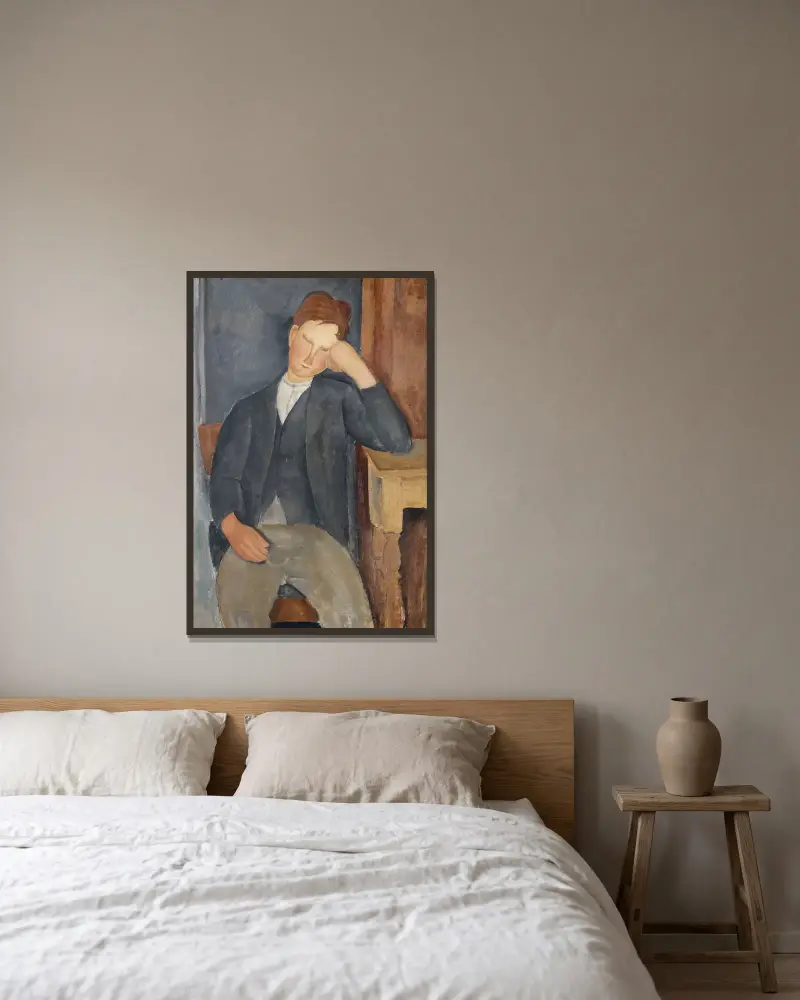 Mladý učeň, Amedeo Modigliani v rámu na stěně
