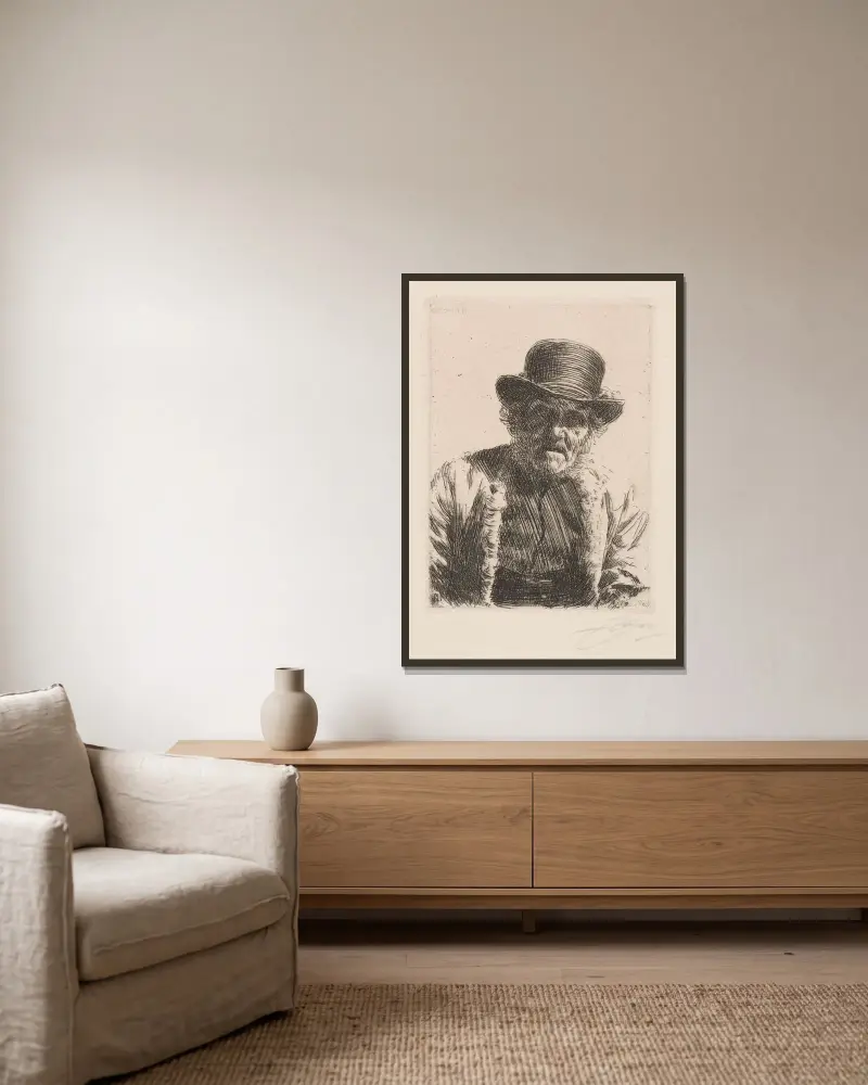 Służący, Anders Zorn w ramie na ścianie
