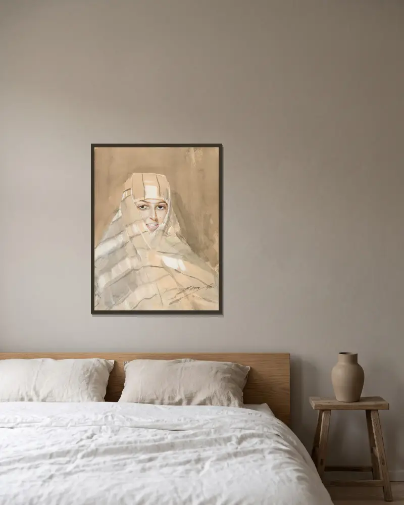 Beduinflicka, Anders Zorn v rámu na stěně