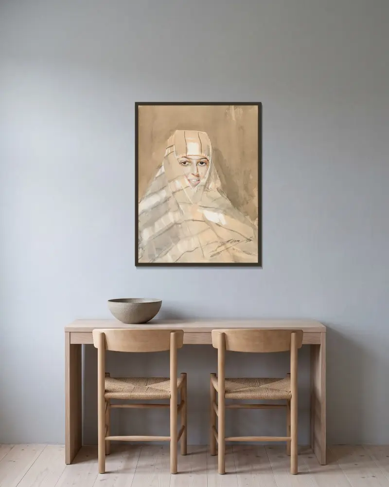 Beduinflicka, Anders Zorn v rámu na stěně