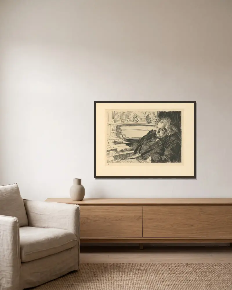 Ernest Renan – nr 1, Anders Zorn w ramie na ścianie