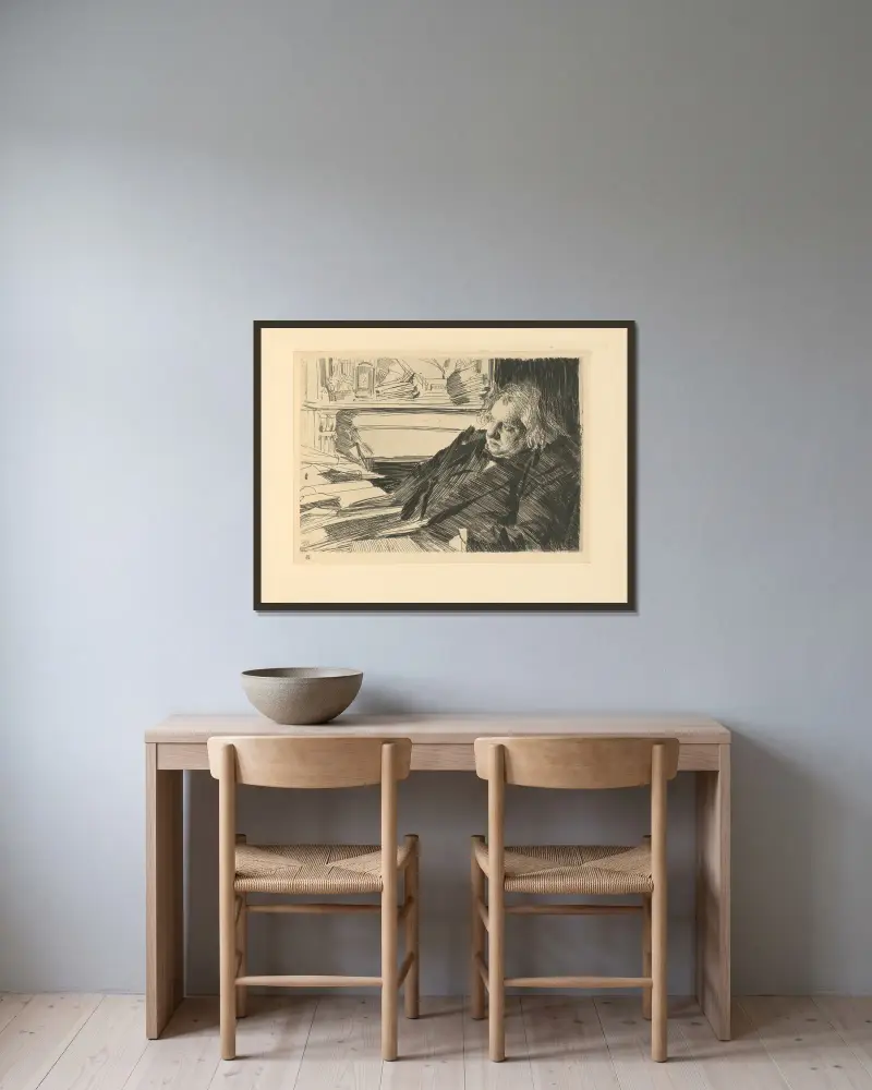 Ernest Renan – nr 1, Anders Zorn w ramie na ścianie
