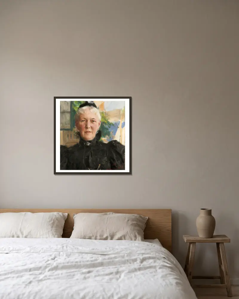 Göthilda Fürstenberg av Anders Zorn inramad på en vägg