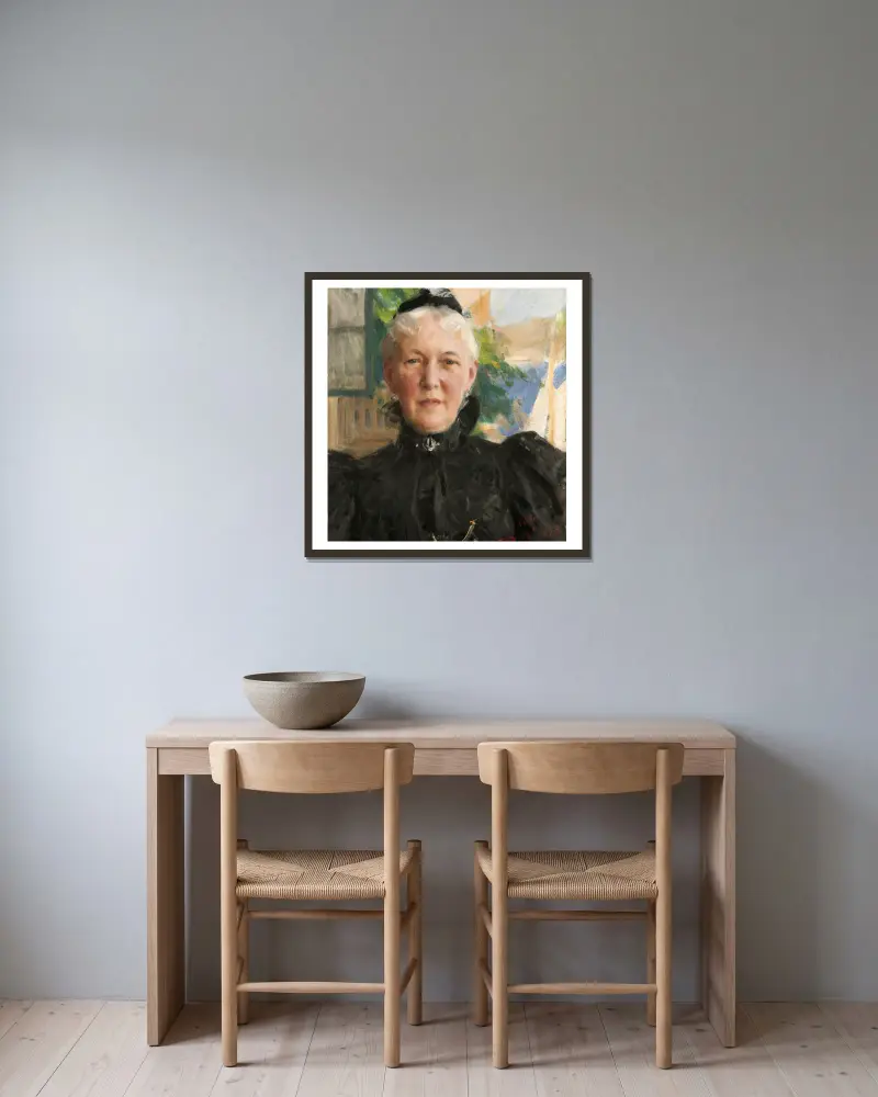 Göthilda Fürstenberg av Anders Zorn inramad på en vägg