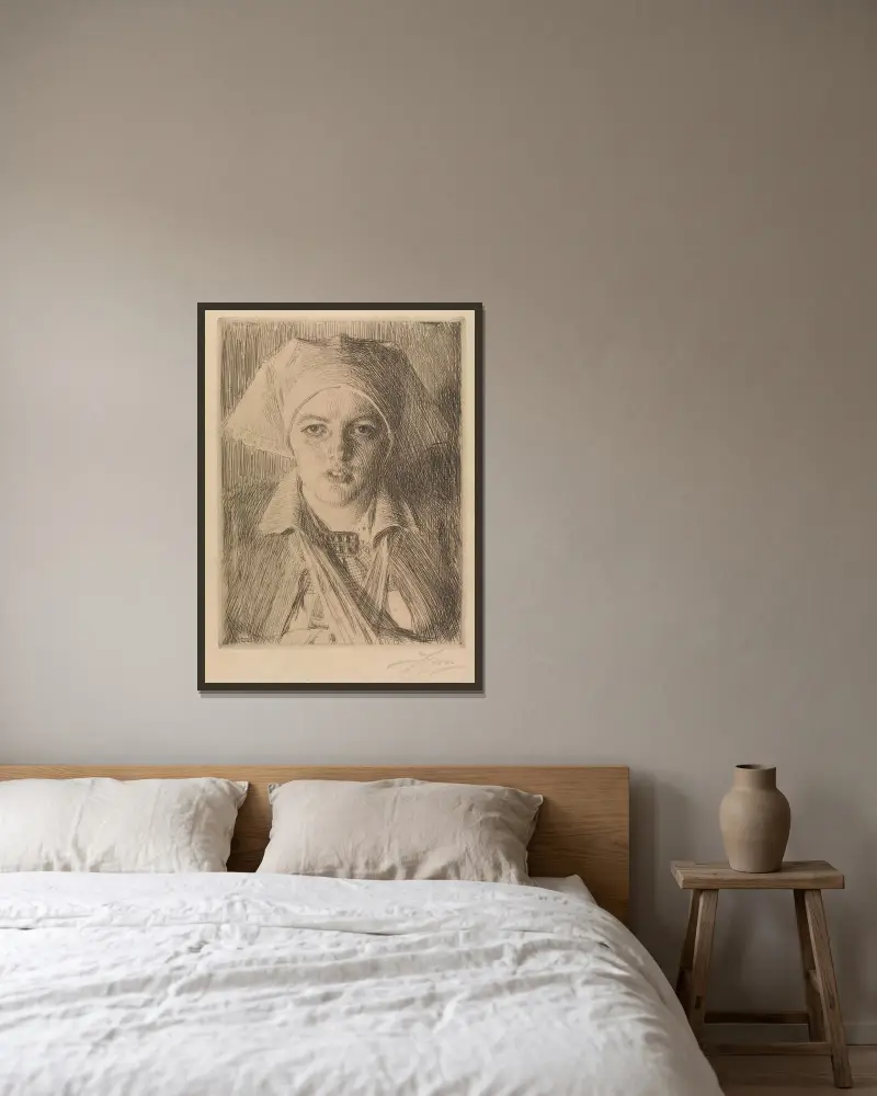 Gulli II, Anders Zorn w ramie na ścianie