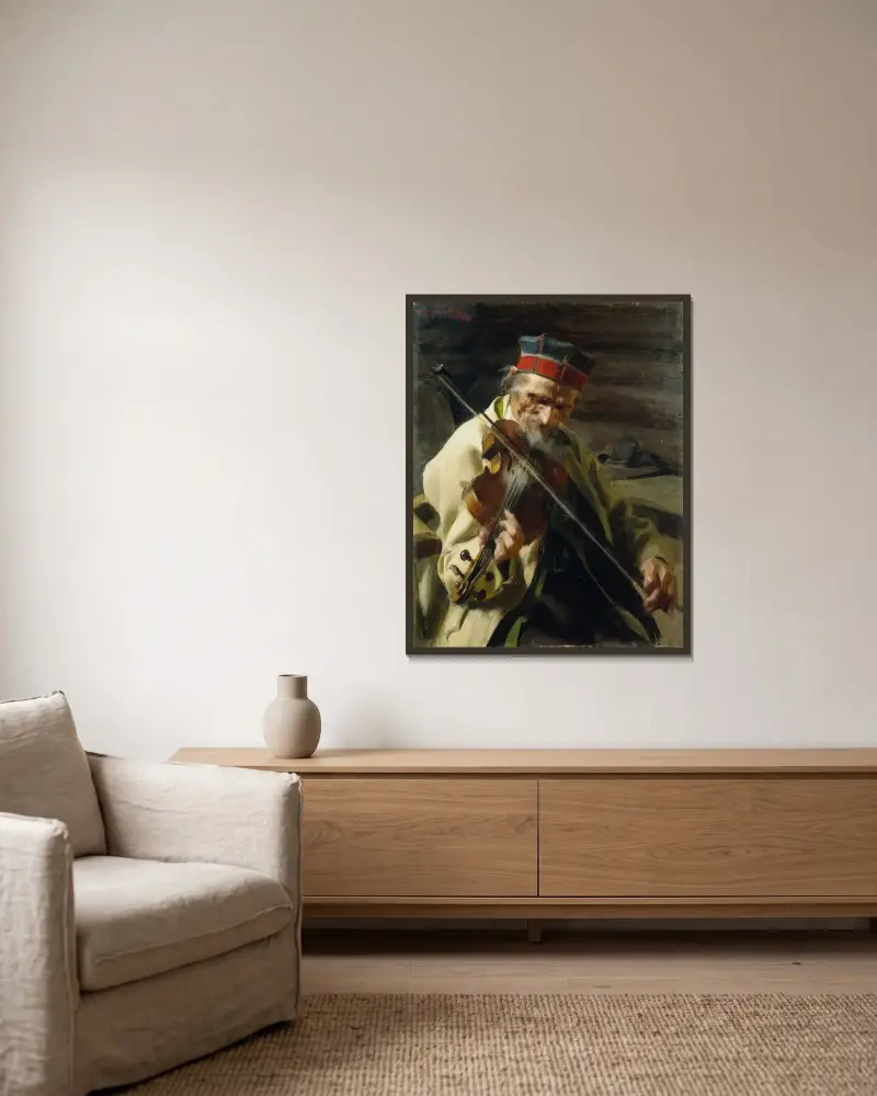 Hins Anders av Anders Zorn inramad på en vägg