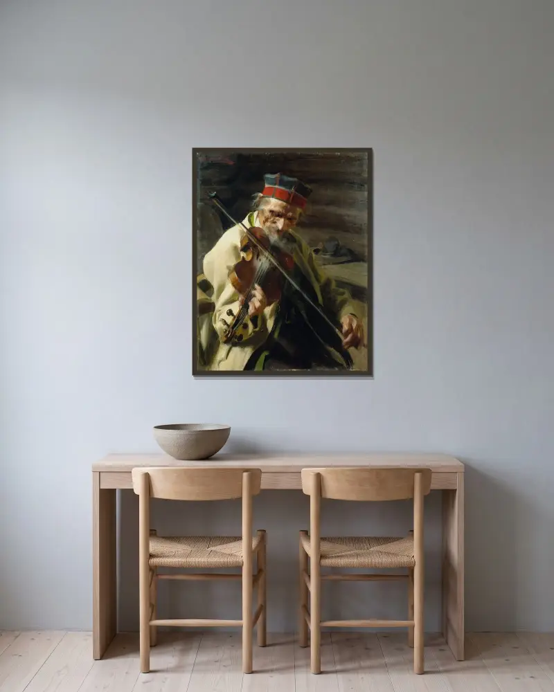 Hins Anders av Anders Zorn inramad på en vägg