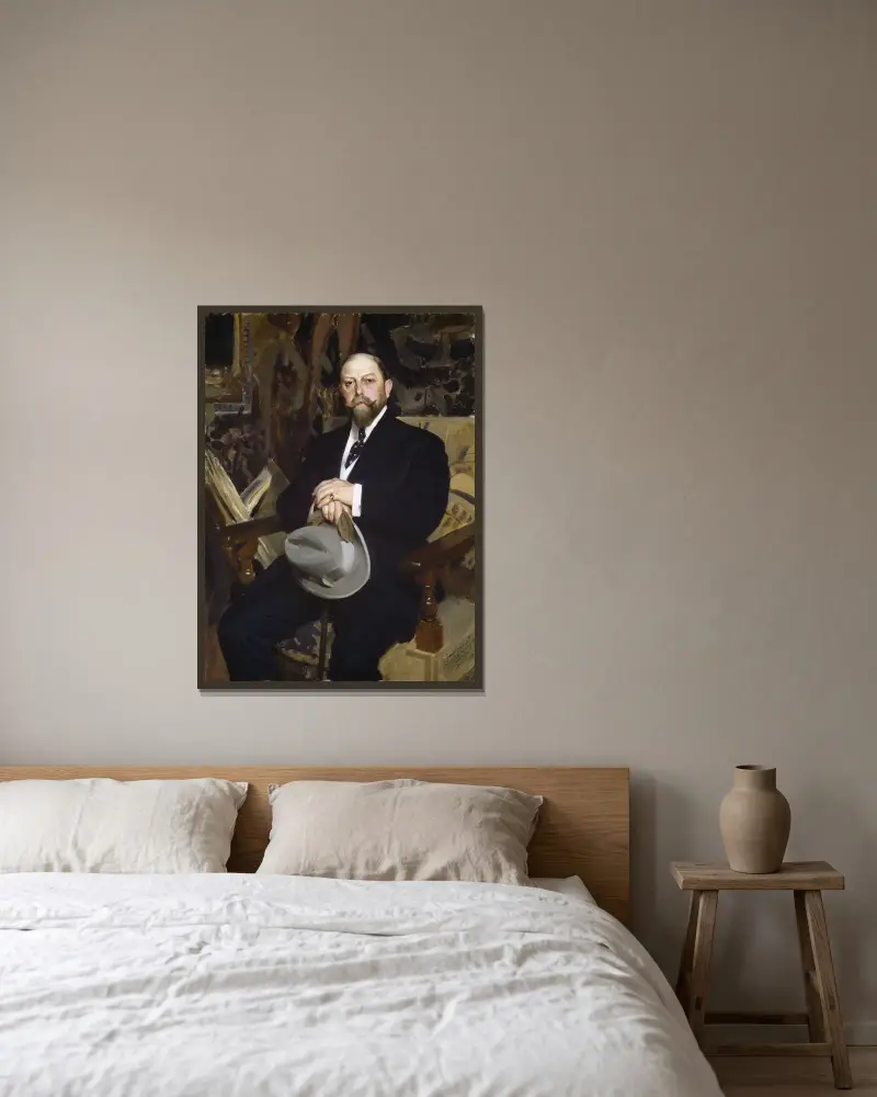 Hugo Reisinger av Anders Zorn inramad på en vägg