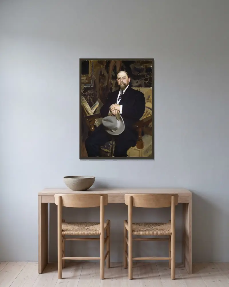 Hugo Reisinger av Anders Zorn inramad på en vägg
