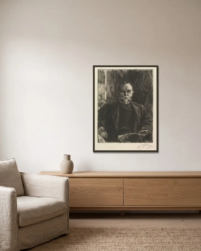 John Hay, Anders Zorn v rámu na stěně