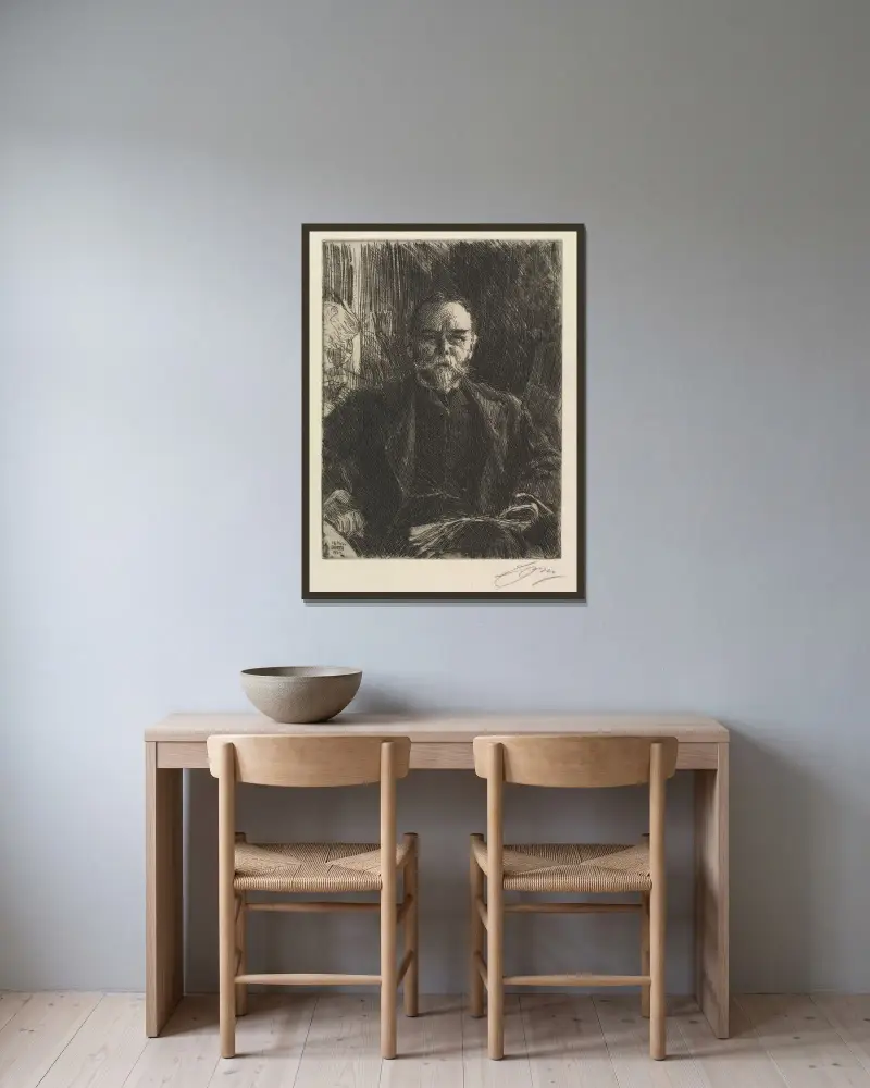 John Hay, Anders Zorn v rámu na stěně