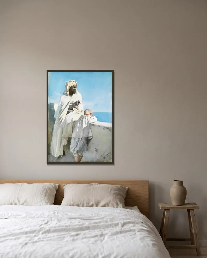 Mężczyzna i chłopiec w Algierze, Anders Zorn w ramie na ścianie