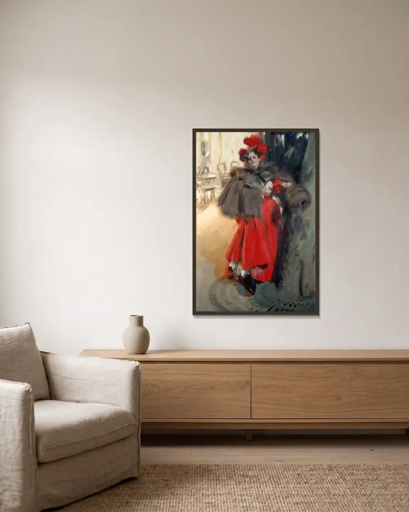 Nattlig effekt av Anders Zorn inramad på en vägg