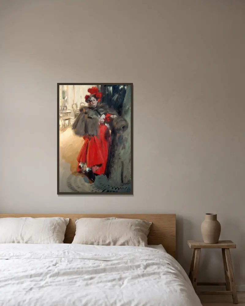 Nattlig effekt av Anders Zorn inramad på en vägg