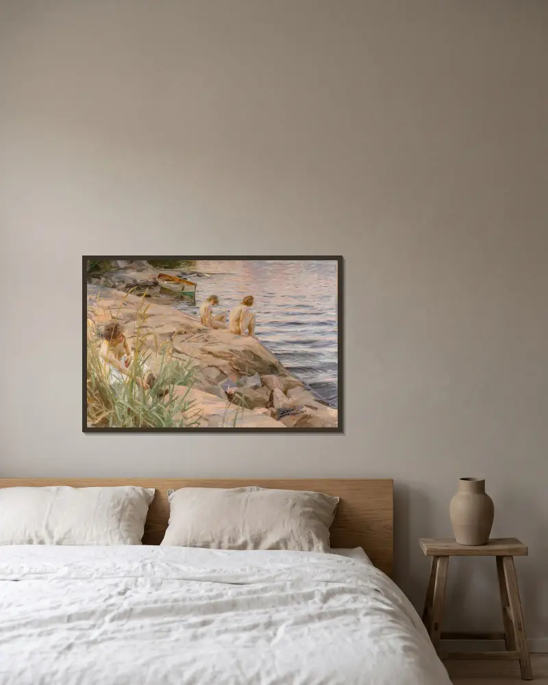 Plener, Anders Zorn w ramie na ścianie