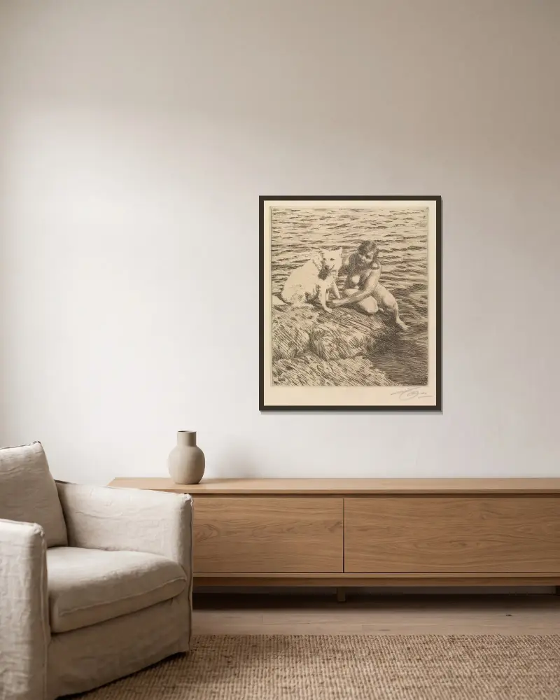 Sappo, Anders Zorn v rámu na stěně