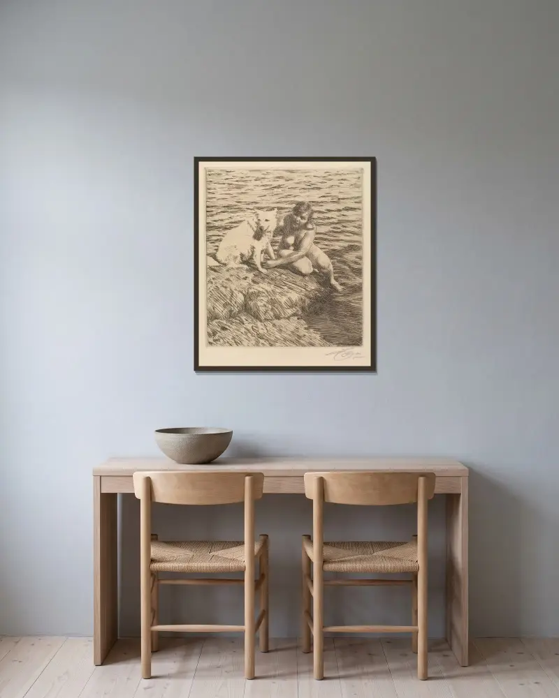 Sappo, Anders Zorn v rámu na stěně