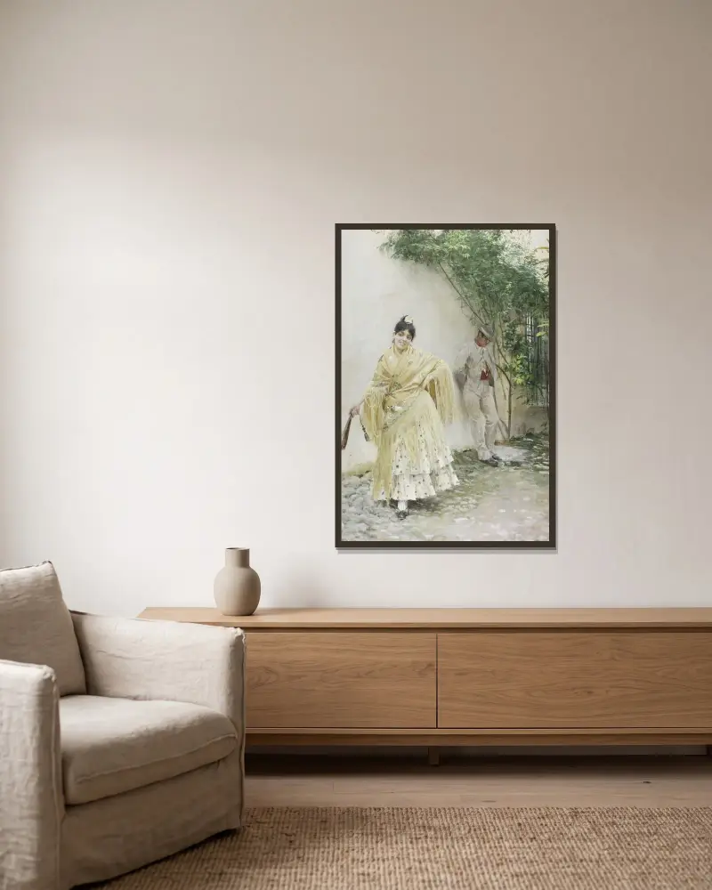 Sevilla von Anders Zorn gerahmt an einer Wand