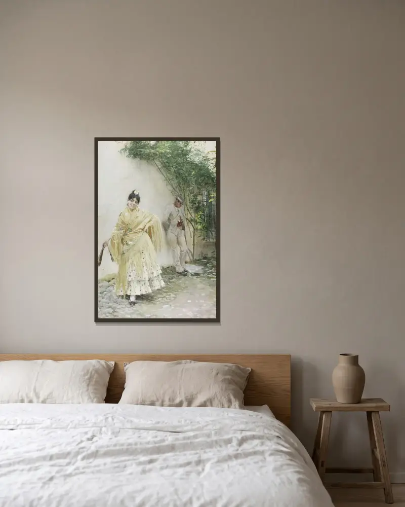 Sevilla von Anders Zorn gerahmt an einer Wand