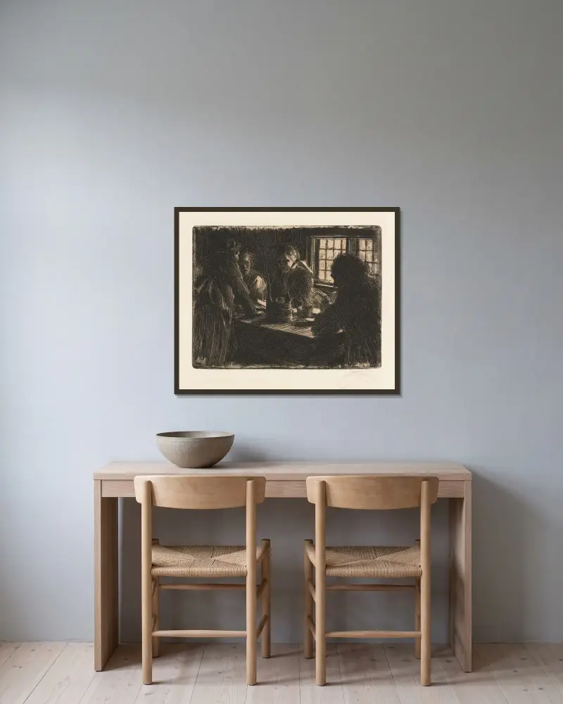 Die Brautjungfer von Anders Zorn gerahmt an einer Wand