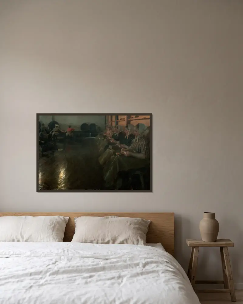 Stora bryggeriet av Anders Zorn inramad på en vägg