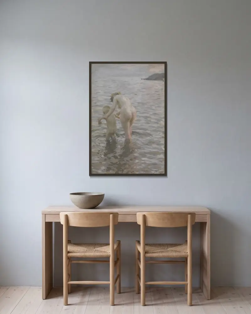 Med mor av Anders Zorn inramad på en vägg