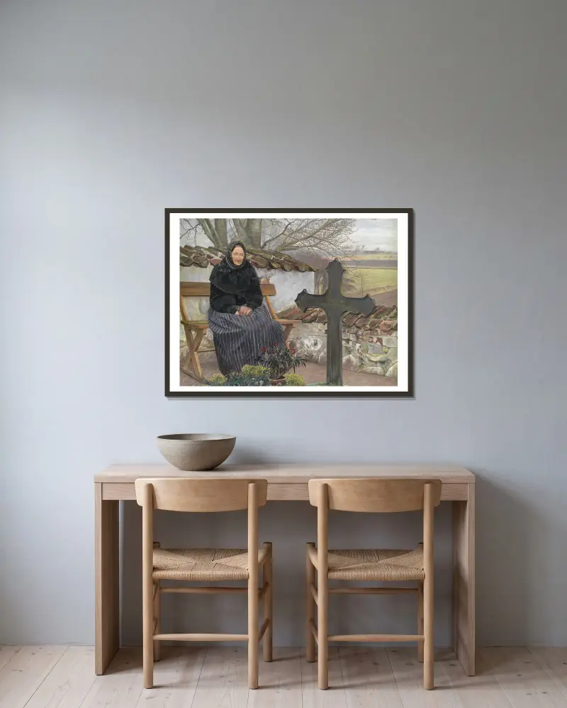 Hřbitov ve Fløng, Laurits Andersen Ring v rámu na stěně