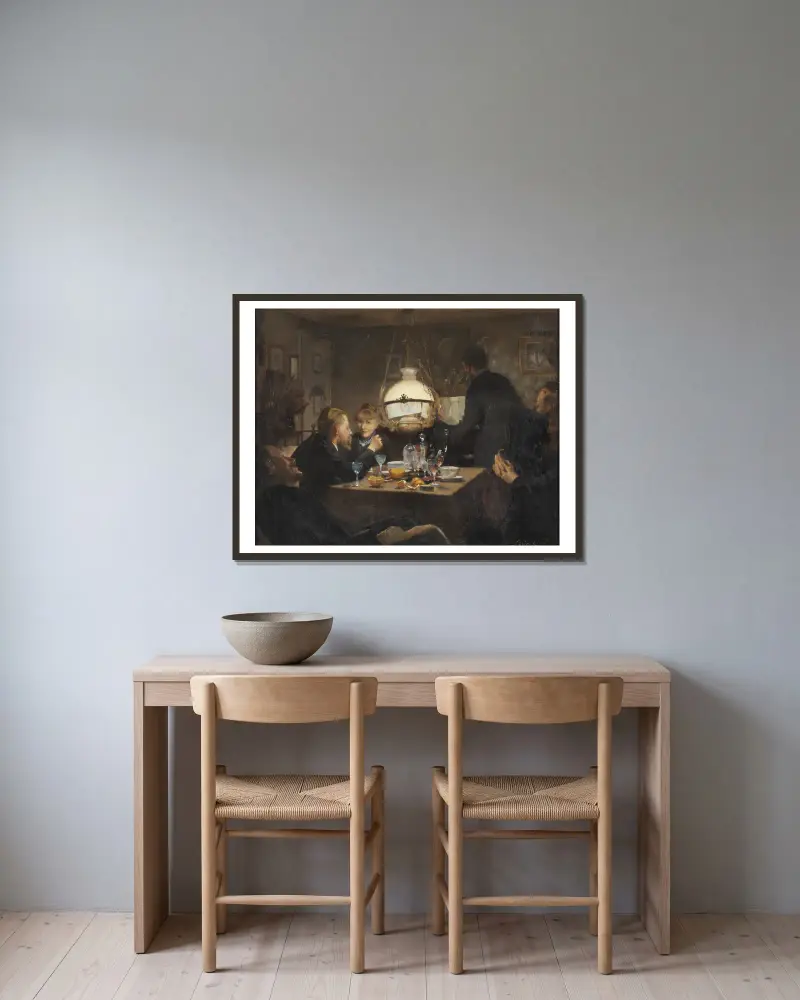 Společnost v podvečerním světle, Laurits Andersen Ring v rámu na stěně