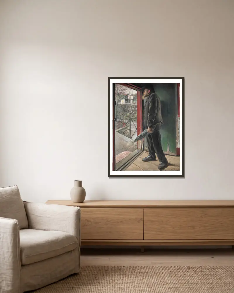 Czy przestał padać deszcz?, Laurits Andersen Ring w ramie na ścianie