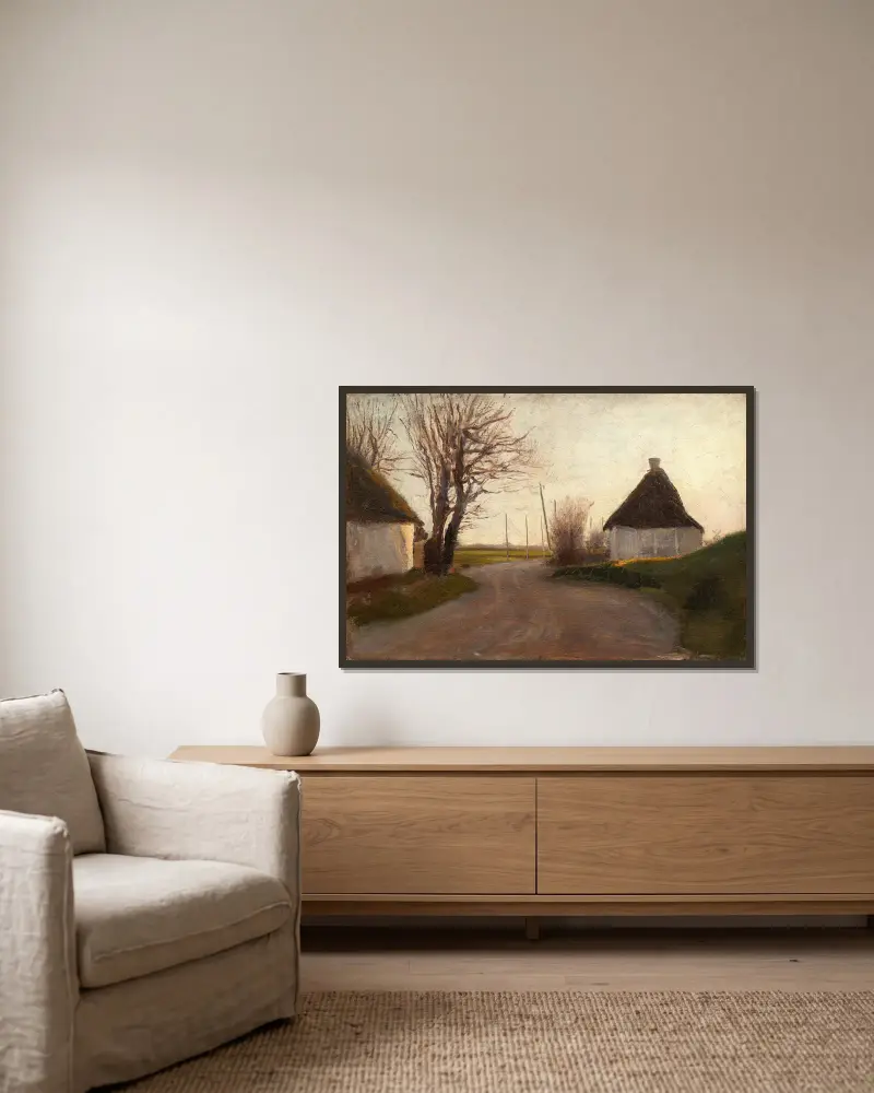 Landschaft von Laurits Andersen Ring gerahmt an einer Wand